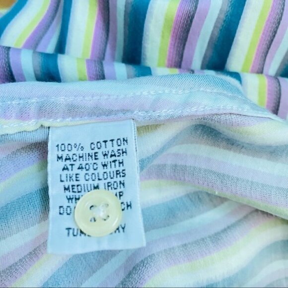 T.M.LEWIN Classic Striped Button Shirt - Picture 4 of 7